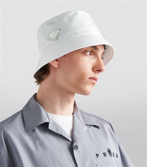 re nylon prada bucket hat|Prada white re nylon bucket hat.